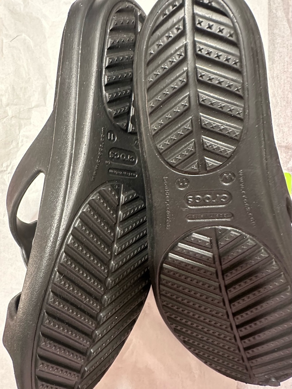 NWT CROCS Women's Black Slide Sandals with Silver Buckle - Size 11 - Picture 4 of 4